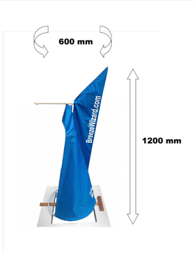 The BreezeWizard: Rotating Windscoop Dimensions